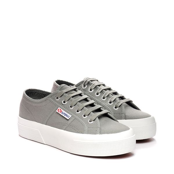 Superga 2740 Grey Platform Sneakers - Women's USA | US3274745